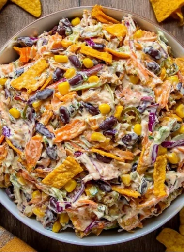 Bowl of bold flavor-packed coleslaw with colorful vegetables
