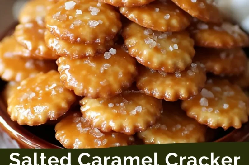 A close-up of golden caramel crackers arranged on a white plate.