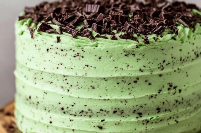 Delicious Chocolate Mint Cake with a rich chocolate and mint flavor
