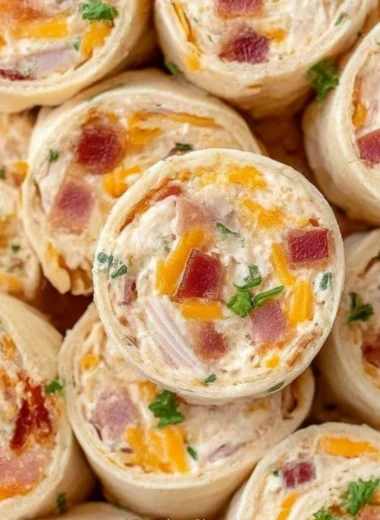 Delicious Crack Chicken Pinwheels filled with creamy chicken and cheese