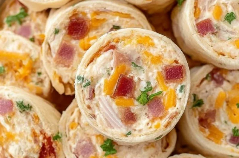 Delicious Crack Chicken Pinwheels filled with creamy chicken and cheese