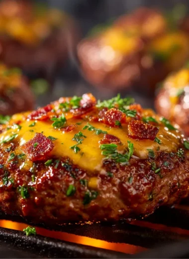 Delicious Crack Burgers served with toppings and sides on a wooden table.
