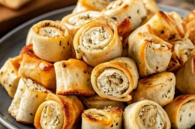 Delicious Cream Cheese Tortilla Bites served on a platter as a tasty appetizer