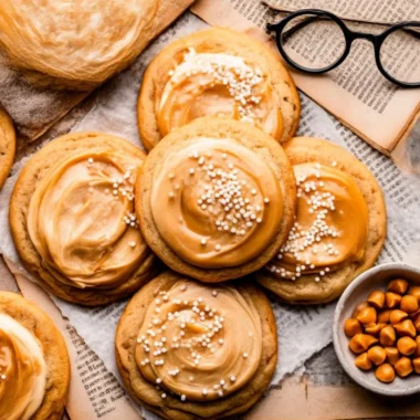 Batch of delicious Harry Potter Butterbeer Cookies on a table