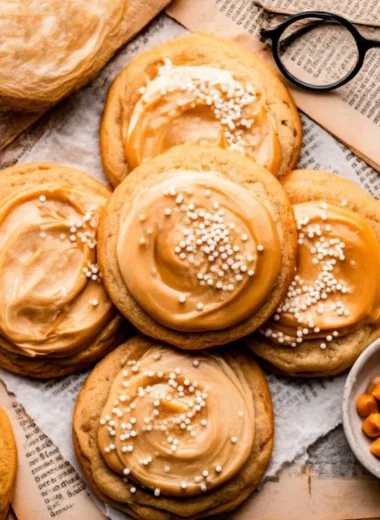 Batch of delicious Harry Potter Butterbeer Cookies on a table