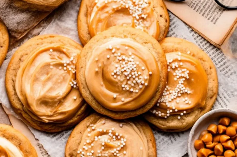 Batch of delicious Harry Potter Butterbeer Cookies on a table
