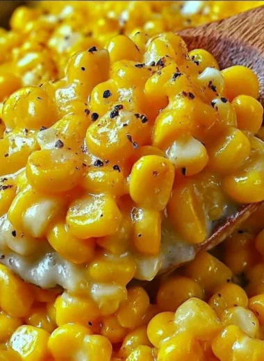 Delicious honey butter skillet corn served in a cast iron pan