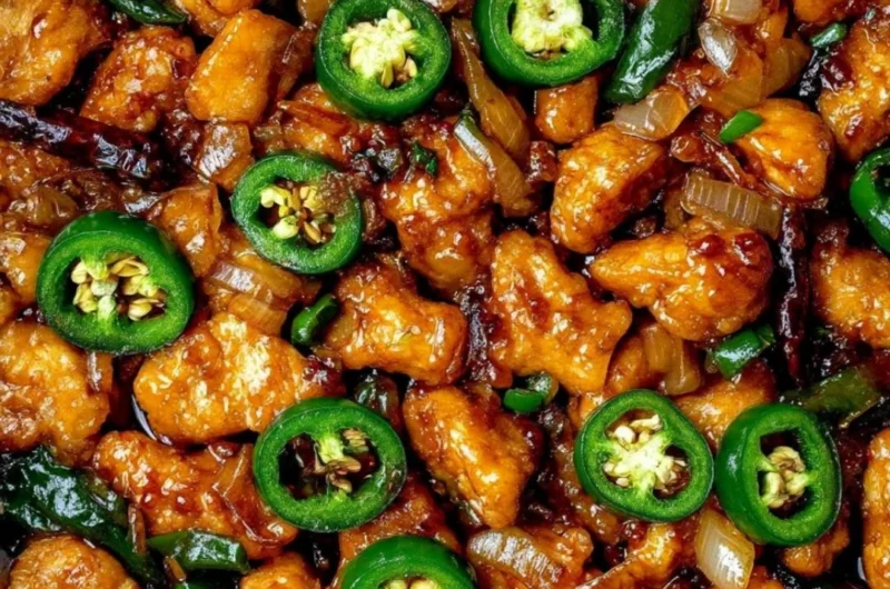 Deliciously baked jalapeño chicken served on a cozy dinner table.