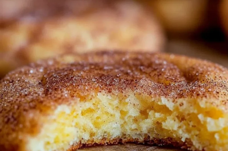 Freshly baked Snickerdoodle Cookies with a sprinkle of cinnamon sugar on top.