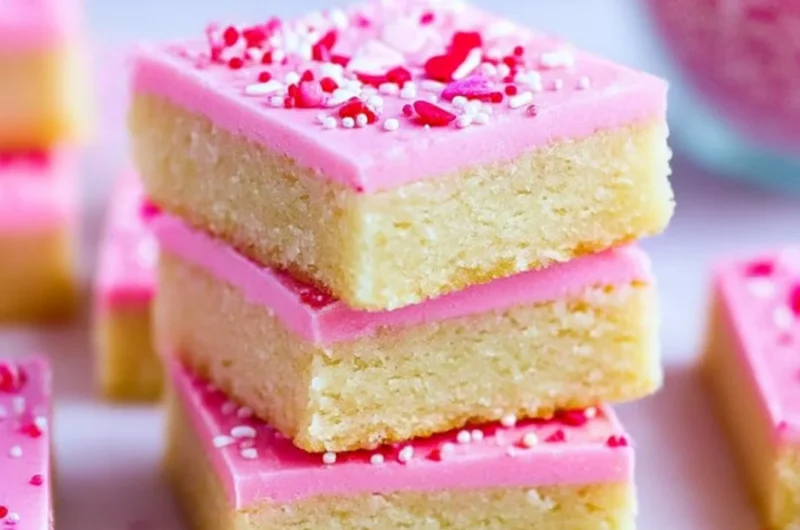 Delicious homemade sugar cookie bars displayed on a wooden table