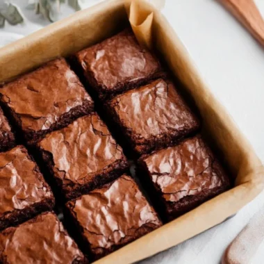 Homemade sourdough discard brownies, rich and chocolatey treat.