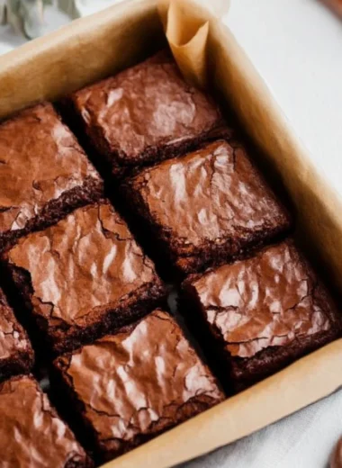 Homemade sourdough discard brownies, rich and chocolatey treat.