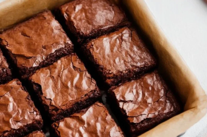 Homemade sourdough discard brownies, rich and chocolatey treat.