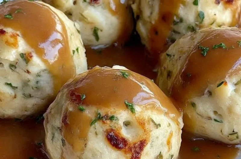 Delicious Thanksgiving leftover stuffing balls, crispy and full of flavor.