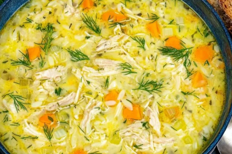 A bowl of healthy Turkey Lentil Soup with fresh ingredients and spices.