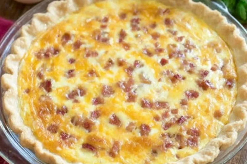 Delicious Bacon and Cheese Quiche, perfect for brunch or any meal.