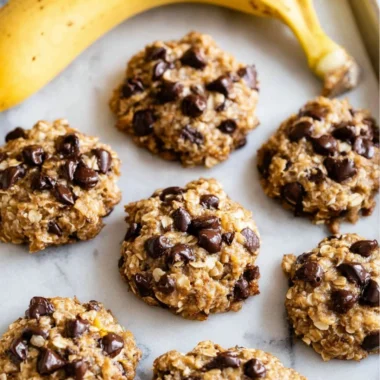 Delicious banana oatmeal cookies fresh from the oven