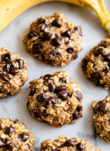 Delicious banana oatmeal cookies fresh from the oven