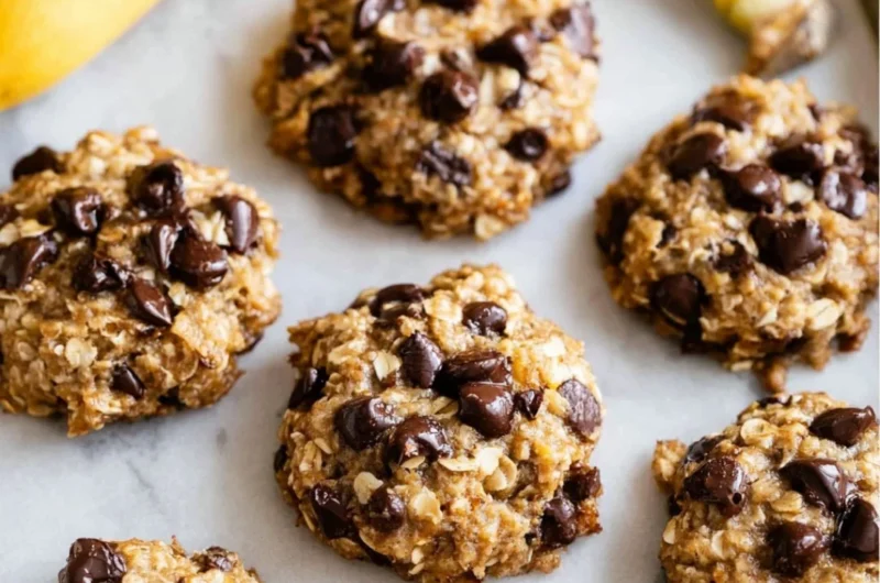 Delicious banana oatmeal cookies fresh from the oven