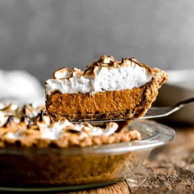 Buttery Bourbon Sweet Potato Pie with a golden crust and creamy filling