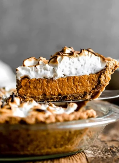 Buttery Bourbon Sweet Potato Pie with a golden crust and creamy filling