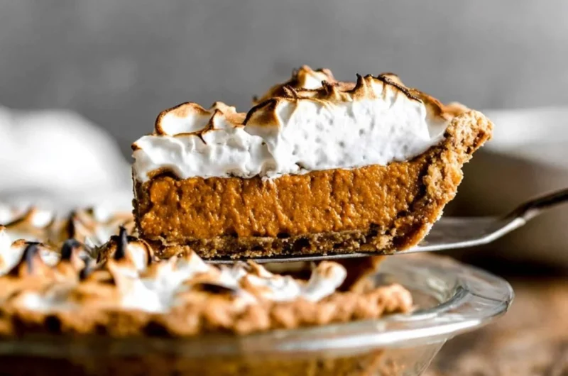 Buttery Bourbon Sweet Potato Pie with a golden crust and creamy filling