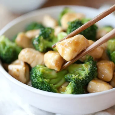 Delicious chicken broccoli dish served on a plate for a healthy meal option