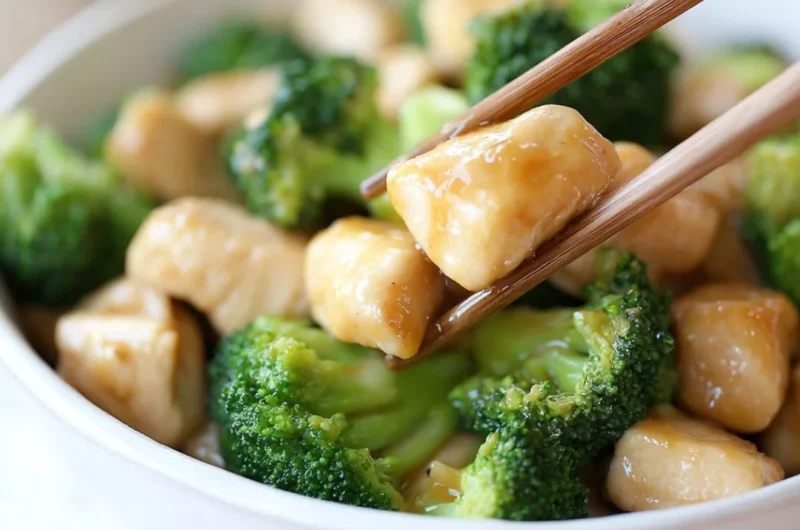 Delicious chicken broccoli dish served on a plate for a healthy meal option