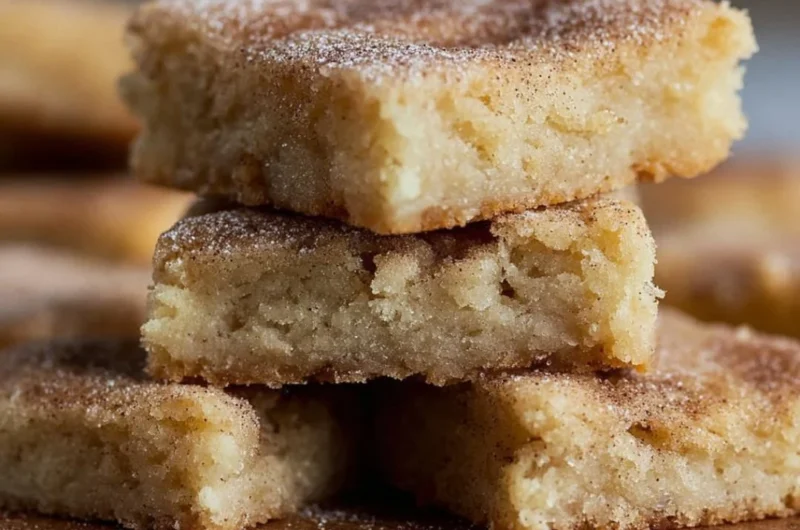 Delicious cinnamon sugar blondies baked to perfection