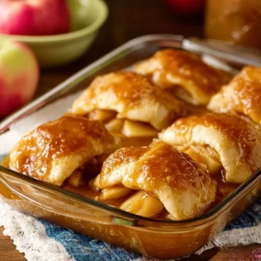 Crescent Roll Apple Dumplings baked with sweet apples and cinnamon