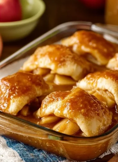 Crescent Roll Apple Dumplings baked with sweet apples and cinnamon