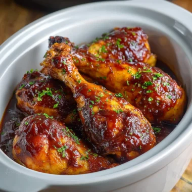 Crock Pot Chicken Drumsticks cooked to perfection with herbs and spices.