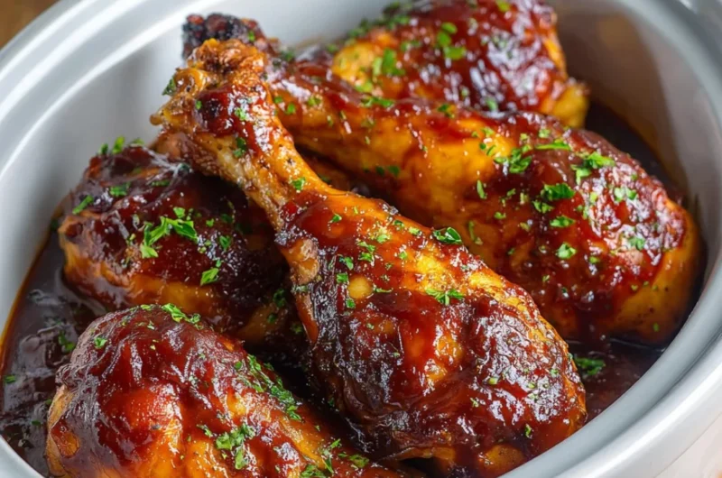 Crock Pot Chicken Drumsticks cooked to perfection with herbs and spices.