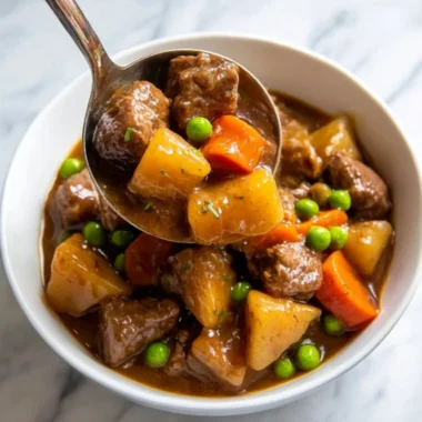Delicious crockpot beef stew prepared with fresh vegetables and tender meat