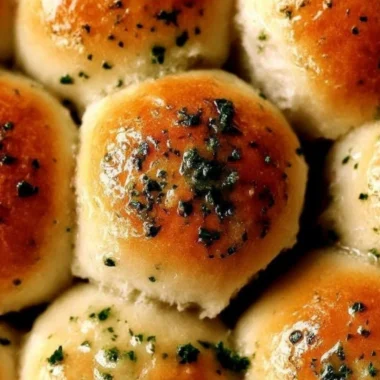 Delicious homemade garlic bread rolls fresh out of the oven.
