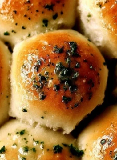 Delicious homemade garlic bread rolls fresh out of the oven.