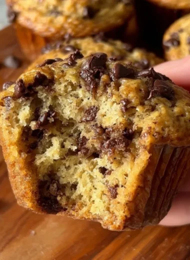 Healthy peanut butter banana muffins fresh out of the oven
