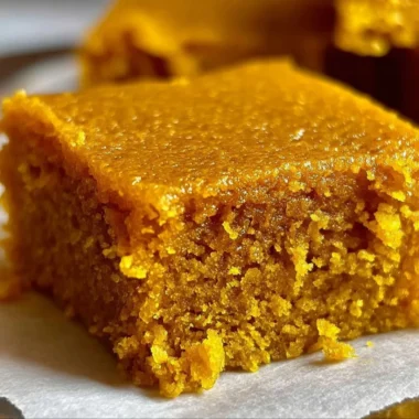 Homemade sugar free pumpkin bars topped with spices and nuts, a healthy dessert option.