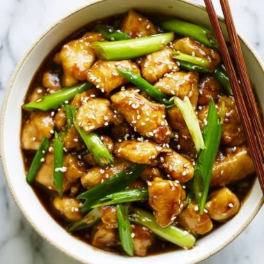 Plate of Mongolian Chicken with vegetables and rice