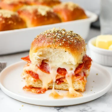 Homemade pizza sliders served on a platter for a cozy family meal