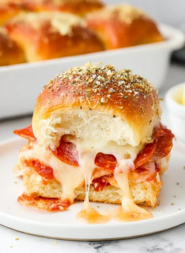 Homemade pizza sliders served on a platter for a cozy family meal