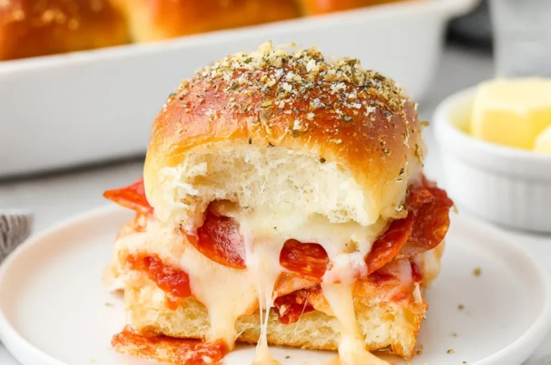 Homemade pizza sliders served on a platter for a cozy family meal