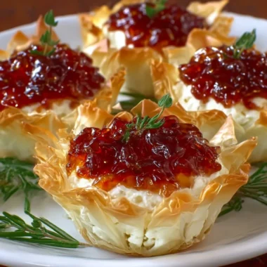 Quick pepper jelly cream cheese dip and bites appetizer
