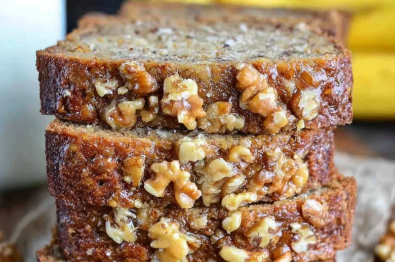 Homemade Starbucks Copycat Banana Bread fresh out of the oven