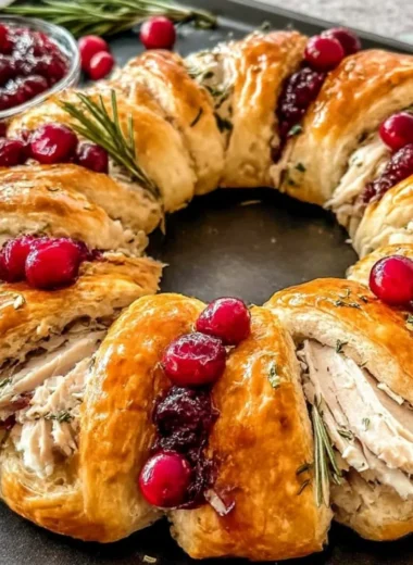 Turkey and Cheese Crescent Roll-Ups baked to golden perfection.