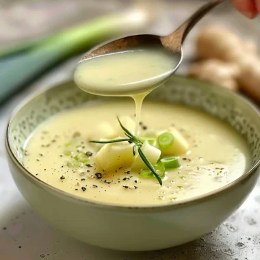 Creamy potato leek soup prepared in an Instant Pot for a quick meal.
