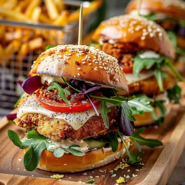 Juicy chicken thigh burgers grilled to perfection on a plate