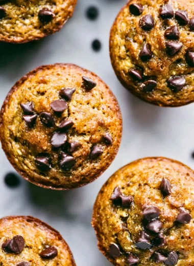 Delicious flourless banana muffins served on a plate