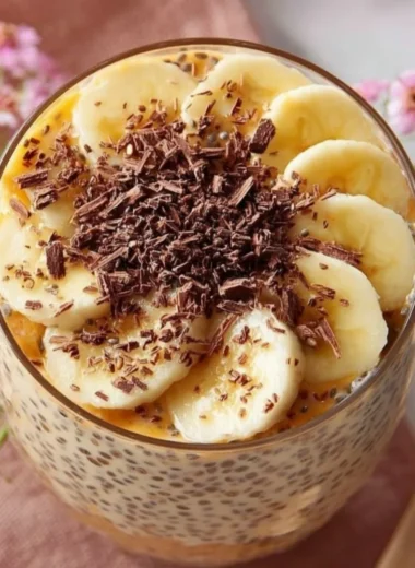 Bowl of gluten-free overnight oats with chia seeds and honey