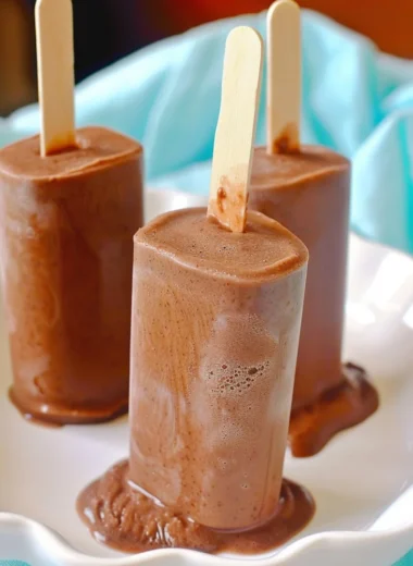 Healthy chocolate fudgsicles made with wholesome ingredients
